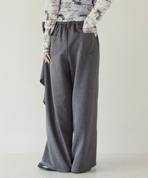 PBLIM(ページボーイリム)の「《UNISEX/セットアップ対応》タイスカーフツキスラックス(スラックス・レディース・チャコールグレー/ブラウン・MEDIUM/LARGE)」の18枚目の写真
