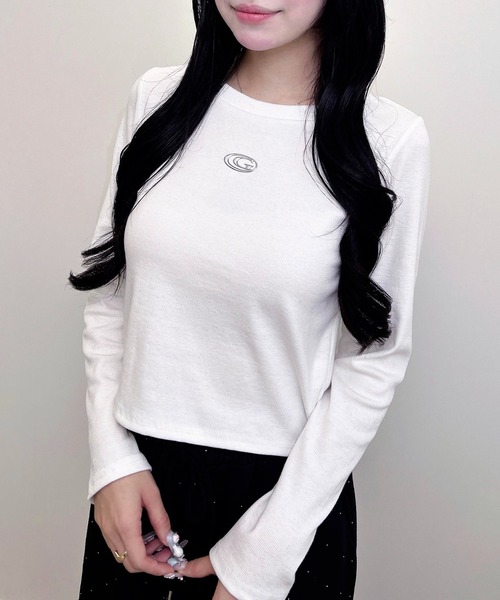 INGNI(イング)の「メタルロゴラメリブロンTシャツ(Tシャツ/カットソー・レディース・ブラウン/オフホワイト/ブラック・M)」の5枚目の写真