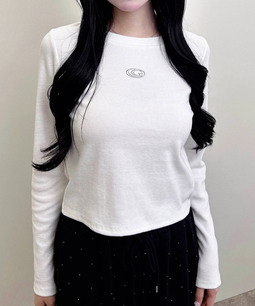 INGNI(イング)の「メタルロゴラメリブロンTシャツ(Tシャツ/カットソー・レディース・ブラウン/オフホワイト/ブラック・M)」の6枚目の写真