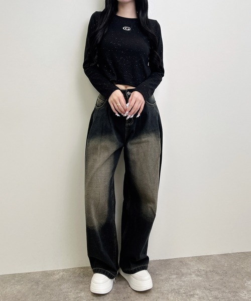 INGNI(イング)の「メタルロゴラメリブロンTシャツ(Tシャツ/カットソー・レディース・ブラウン/オフホワイト/ブラック・M)」の11枚目の写真