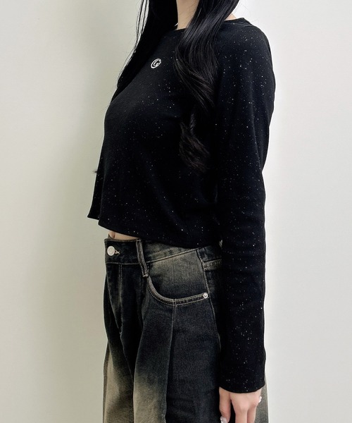 INGNI(イング)の「メタルロゴラメリブロンTシャツ(Tシャツ/カットソー・レディース・ブラウン/オフホワイト/ブラック・M)」の13枚目の写真