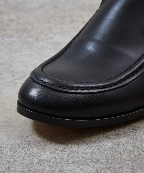 PADRONE（パドローネ）の「【PADRONE】BL Moccasin SHOES（モカシン/デッキシューズ・メンズ・ブラック・42/41）」の4枚目の写真