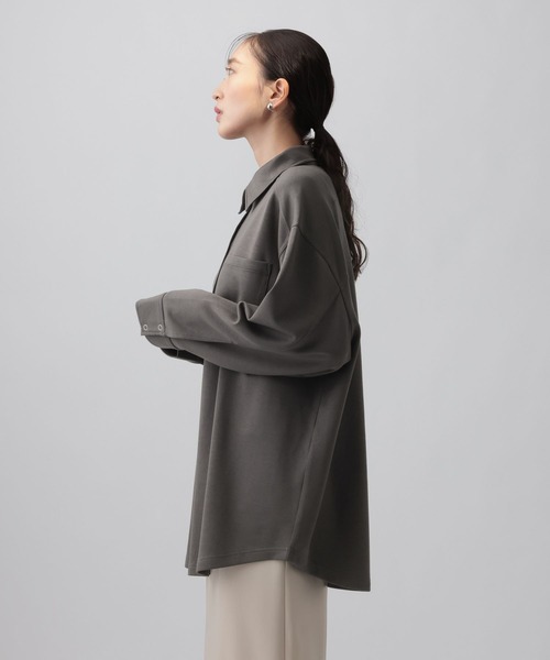 LEPSIM(レプシィム)の「ポンチボタンシャツチュニック 1068673(シャツ/ブラウス・レディース・ピンク/ネイビー/チャコールグレー/ブラウン・FREE)」の6枚目の写真