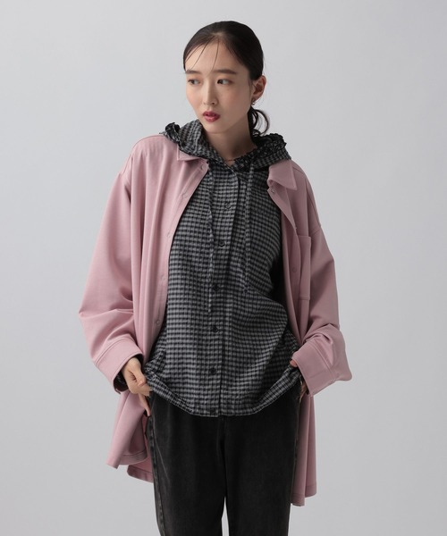 LEPSIM(レプシィム)の「ポンチボタンシャツチュニック 1068673(シャツ/ブラウス・レディース・ピンク/ネイビー/チャコールグレー/ブラウン・FREE)」の12枚目の写真
