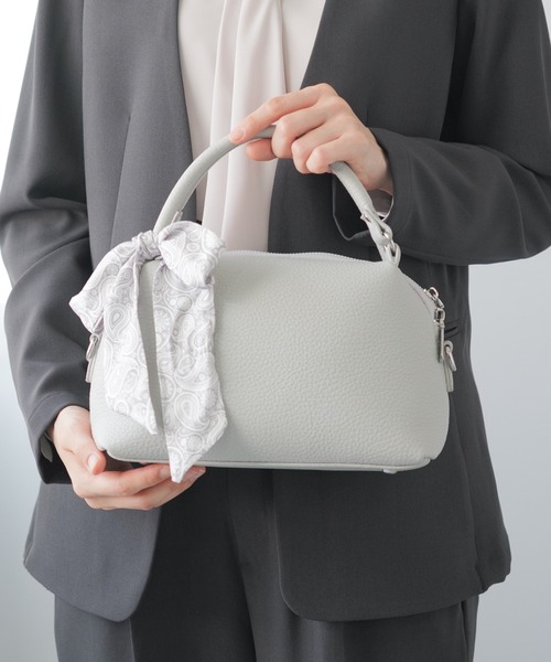 festinalente(フェスティナレンテ)の「2way mini hand bag(ハンドバッグ・レディース・ブラック/グレー/ベージュ・ONE SIZE)」の2枚目の写真