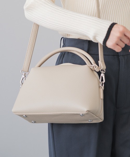 festinalente(フェスティナレンテ)の「2way mini hand bag(ハンドバッグ・レディース・ブラック/グレー/ベージュ・ONE SIZE)」の4枚目の写真