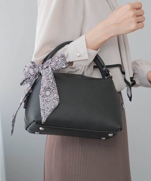 festinalente(フェスティナレンテ)の「2way mini hand bag(ハンドバッグ・レディース・ブラック/グレー/ベージュ・ONE SIZE)」の8枚目の写真