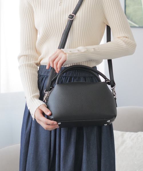 festinalente(フェスティナレンテ)の「2way mini hand bag(ハンドバッグ・レディース・ブラック/グレー/ベージュ・ONE SIZE)」の9枚目の写真
