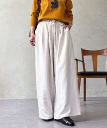 スエードライクワイドパンツ
