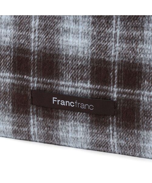 Francfranc（フランフラン）の「ロゴトート シャギーチェック S ブルー トートバッグ サブバッグ A4 通勤 通学（トートバッグ・レディース・ブルー・FREE）」の4枚目の写真