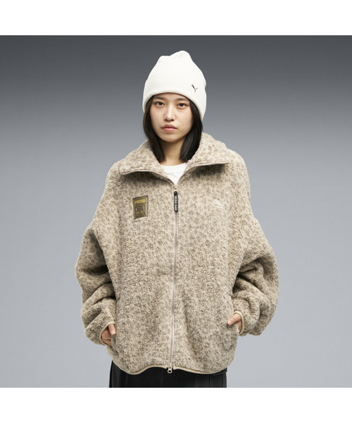 PUMA(プーマ)の「PUMA プーマ ユニセックス NEKO-san フリース T7 ジップ ジャケット(ジャージ・メンズ・グレー/ベージュ・SMALL/MEDIUM/XX-LARGE/X-LARGE/LARGE)」の3枚目の写真