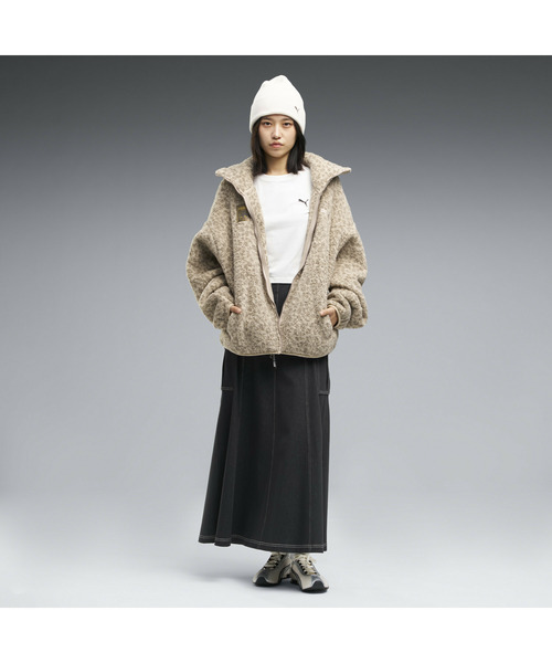PUMA(プーマ)の「PUMA プーマ ユニセックス NEKO-san フリース T7 ジップ ジャケット(ジャージ・メンズ・グレー/ベージュ・SMALL/MEDIUM/XX-LARGE/X-LARGE/LARGE)」の5枚目の写真