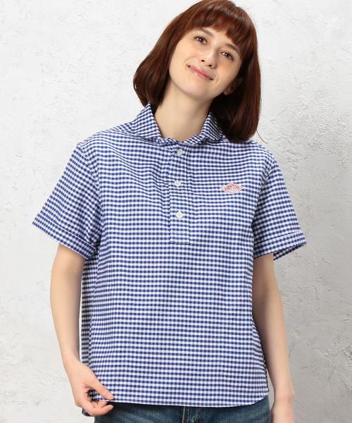 DANTON（ダントン）の「［ダントン］DANTON CB GGM S/S シャツ ◆（シャツ/ブラウス・レディース・ブラック/ネイビー・36）」の2枚目の写真