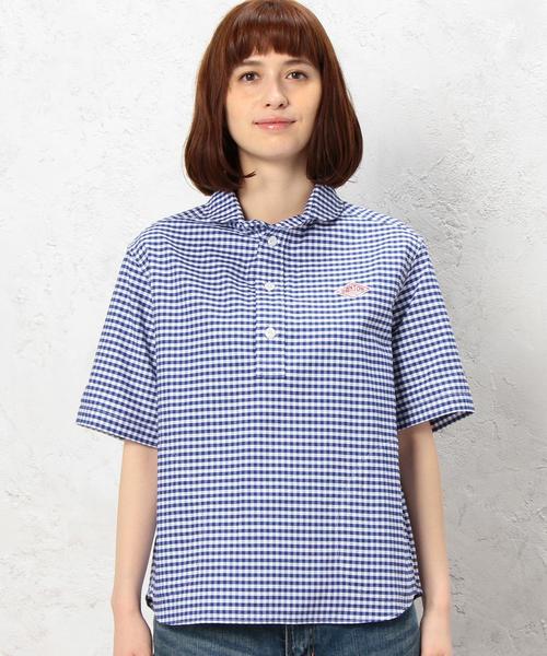 DANTON（ダントン）の「［ダントン］DANTON CB GGM S/S シャツ ◆（シャツ/ブラウス・レディース・ブラック/ネイビー・36）」の4枚目の写真