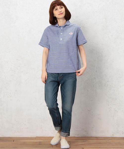 DANTON（ダントン）の「［ダントン］DANTON CB GGM S/S シャツ ◆（シャツ/ブラウス・レディース・ブラック/ネイビー・36）」の6枚目の写真