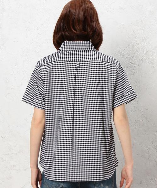 DANTON（ダントン）の「［ダントン］DANTON CB GGM S/S シャツ ◆（シャツ/ブラウス・レディース・ブラック/ネイビー・36）」の9枚目の写真