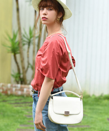 Luz Llena (philter) | [2WAY]ゴールドメタル・ラウンド型ミニハンドバッグ(ショルダーバッグ)