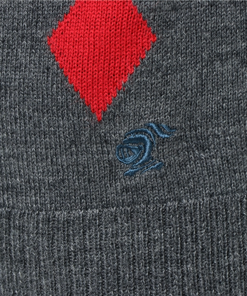 LOVELESS WOMENS（ラブレス　ウィメンズ）の「【LOVELESS】WOMENS インターシャオルタネートアーガイルニット（ニット/セーター・レディース・ブラウン/グレー・36/34）」の5枚目の写真