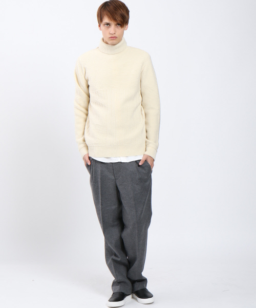 ABAHOUSE(アバハウス)の「ウールワイドパンツ(スラックス・メンズ・キャメル/グレー/ネイビー・46/44)」の9枚目の写真