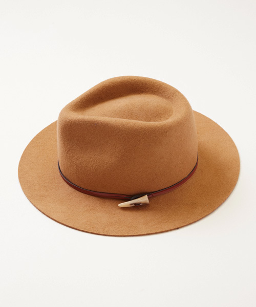 チャイハネ（チャイハネ）の「【チャイハネ】トグルボタンつば広ハット（ハット・レディース・ベージュ/ブラック・FREE）」の2枚目の写真