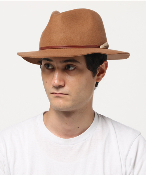 チャイハネ（チャイハネ）の「【チャイハネ】トグルボタンつば広ハット（ハット・レディース・ベージュ/ブラック・FREE）」の3枚目の写真