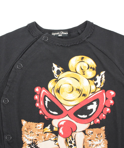 HYSTERIC MINI ヒョウ柄ロンパース 70cm HYSTERIC MINI（ヒステリックミニ）の「レオパードMINI