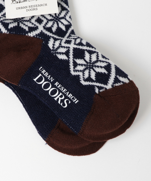 URBAN RESEARCH DOORS（アーバンリサーチドアーズ）の「DOORS スノーJQソックス（その他小物・キッズ・ネイビー/チャコールグレー・16-18/13-15/19-21cm）」の3枚目の写真