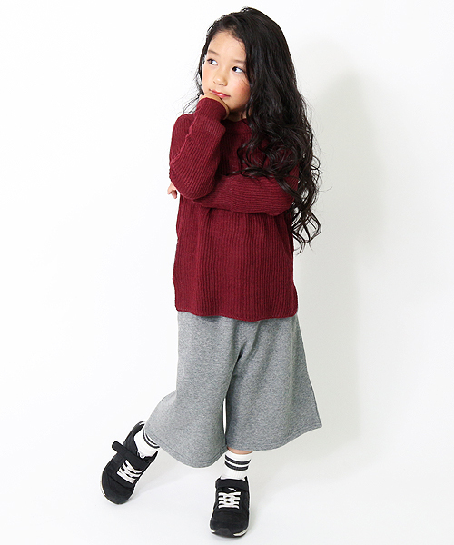 devirock(デビロック)の「スウェットガウチョパンツ ワイドパンツ(その他パンツ・キッズ・ブラック/ネイビー/杢グレー・130cm/120cm/110cm/160cm/150cm/140cm/100cm)」の3枚目の写真