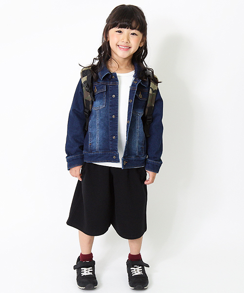 devirock(デビロック)の「スウェットガウチョパンツ ワイドパンツ(その他パンツ・キッズ・ブラック/ネイビー/杢グレー・130cm/120cm/110cm/160cm/150cm/140cm/100cm)」の2枚目の写真