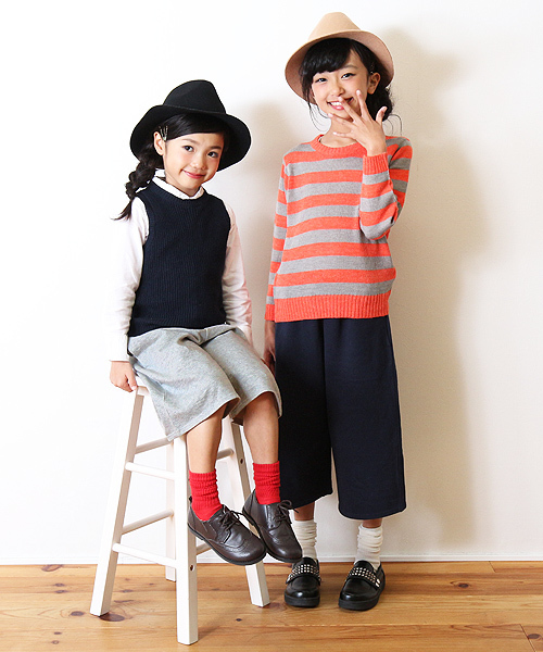 devirock(デビロック)の「スウェットガウチョパンツ ワイドパンツ(その他パンツ・キッズ・ブラック/ネイビー/杢グレー・130cm/120cm/110cm/160cm/150cm/140cm/100cm)」の14枚目の写真