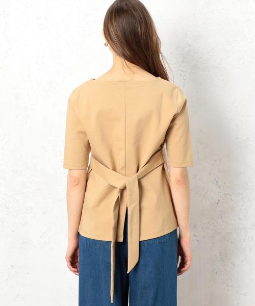 green label relaxing（グリーンレーベルリラクシング）の「■■■CF ポンチ フロントリボン PO カットソー ◆（Tシャツ/カットソー・レディース・オフホワイト/ブラック/ベージュ・FREE）」の17枚目の写真