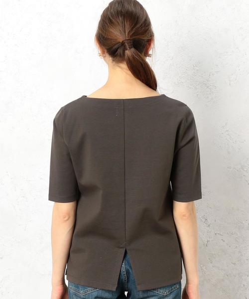 green label relaxing（グリーンレーベルリラクシング）の「■■■CF ポンチ フロントリボン PO カットソー ◆（Tシャツ/カットソー・レディース・オフホワイト/ブラック/ベージュ・FREE）」の10枚目の写真