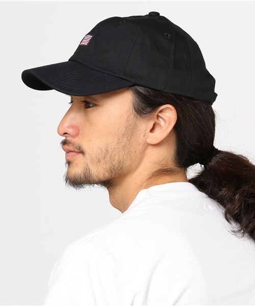 BEN DAVIS ORIGINALS（ベンデイビスオリジナルス）の「《BEN DAVIS》 LOW CAP AMERICAN FLAG EMBROIDERY（キャップ・メンズ・ホワイト/ネイビー/ベージュ/ブラック/ライトピンク・FREE）」の6枚目の写真