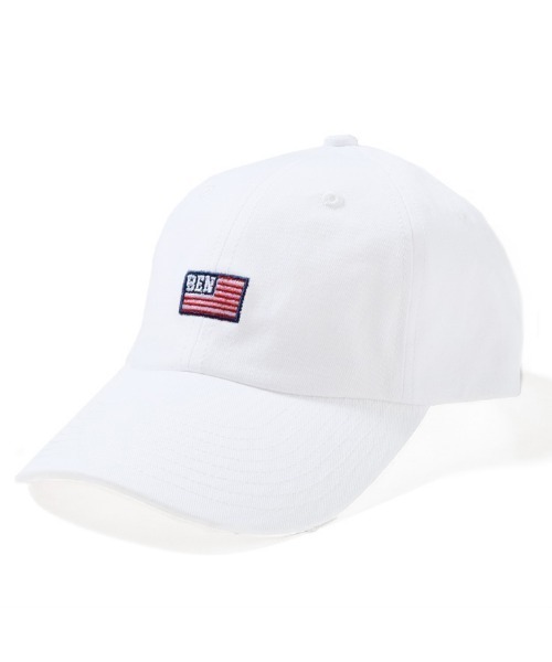 BEN DAVIS ORIGINALS（ベンデイビスオリジナルス）の「《BEN DAVIS》 LOW CAP AMERICAN FLAG EMBROIDERY（キャップ・メンズ・ホワイト/ネイビー/ベージュ/ブラック/ライトピンク・FREE）」の2枚目の写真