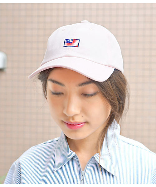 BEN DAVIS ORIGINALS（ベンデイビスオリジナルス）の「《BEN DAVIS》 LOW CAP AMERICAN FLAG EMBROIDERY（キャップ・メンズ・ホワイト/ネイビー/ベージュ/ブラック/ライトピンク・FREE）」の15枚目の写真