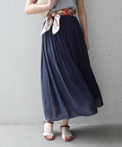 liflattie ships（リフラティ シップス）の「liflattie ships:ワッシャー ロング スカート ◇（スカート・レディース・レッド/ネイビー・SMALL/MEDIUM）」の2枚目の写真