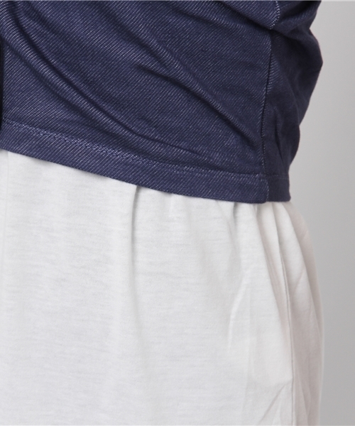 WEGO（ウィゴー）の「WEGO/【2点セット】レースアップビスチェ付きトップス（Tシャツ/カットソー・レディース・マスタード/ブラック/オフホワイト・FREE）」の4枚目の写真