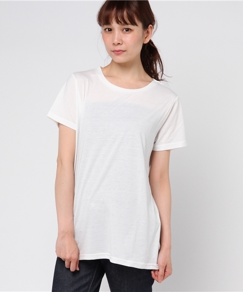 WEGO（ウィゴー）の「WEGO/【2点セット】レースアップビスチェ付きトップス（Tシャツ/カットソー・レディース・マスタード/ブラック/オフホワイト・FREE）」の7枚目の写真