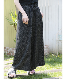 コルセットアソート柄ワイドパンツ