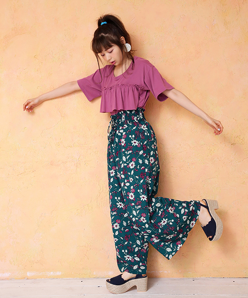 one after another NICE CLAUP（ワンアフターアナザーナイスクラップ）の「コルセットアソート柄ワイドパンツ（その他パンツ・レディース・ブラック系その他/ブラック/グリーン系その他/ブルー系その他・FREE）」の16枚目の写真