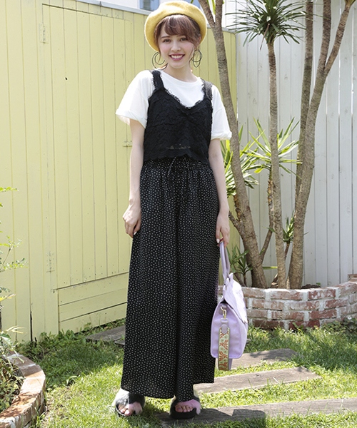 one after another NICE CLAUP（ワンアフターアナザーナイスクラップ）の「コルセットアソート柄ワイドパンツ（その他パンツ・レディース・ブラック系その他/ブラック/グリーン系その他/ブルー系その他・FREE）」の18枚目の写真