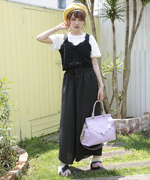 one after another NICE CLAUP（ワンアフターアナザーナイスクラップ）の「コルセットアソート柄ワイドパンツ（その他パンツ・レディース・ブラック系その他/ブラック/グリーン系その他/ブルー系その他・FREE）」の11枚目の写真