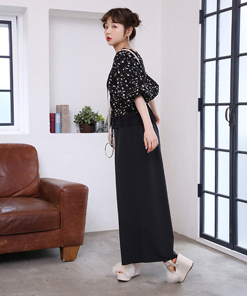 one after another NICE CLAUP（ワンアフターアナザーナイスクラップ）の「コルセットアソート柄ワイドパンツ（その他パンツ・レディース・ブラック系その他/ブラック/グリーン系その他/ブルー系その他・FREE）」の12枚目の写真