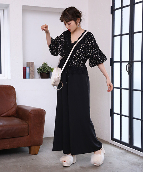 one after another NICE CLAUP（ワンアフターアナザーナイスクラップ）の「コルセットアソート柄ワイドパンツ（その他パンツ・レディース・ブラック系その他/ブラック/グリーン系その他/ブルー系その他・FREE）」の13枚目の写真