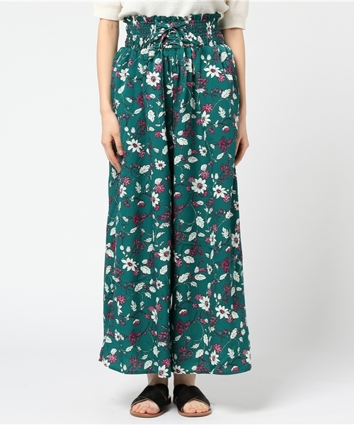 one after another NICE CLAUP（ワンアフターアナザーナイスクラップ）の「コルセットアソート柄ワイドパンツ（その他パンツ・レディース・ブラック系その他/ブラック/グリーン系その他/ブルー系その他・FREE）」の5枚目の写真