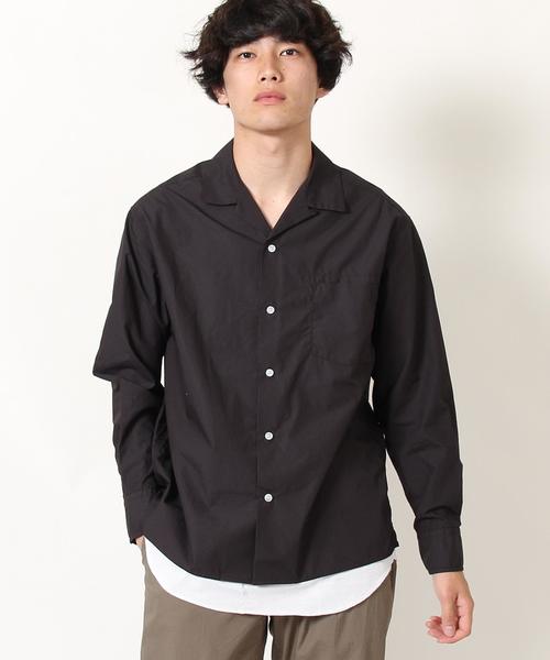 coen（コーエン）の「タイプライターロングスリーブオープンカラーシャツ（シャツ/ブラウス・メンズ・ライトピンク/オリーブ/ブラック・SMALL/MEDIUM/LARGE）」の4枚目の写真