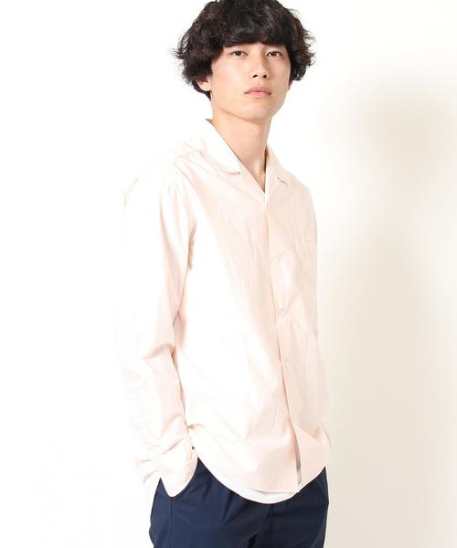 coen（コーエン）の「タイプライターロングスリーブオープンカラーシャツ（シャツ/ブラウス・メンズ・ライトピンク/オリーブ/ブラック・SMALL/MEDIUM/LARGE）」の6枚目の写真