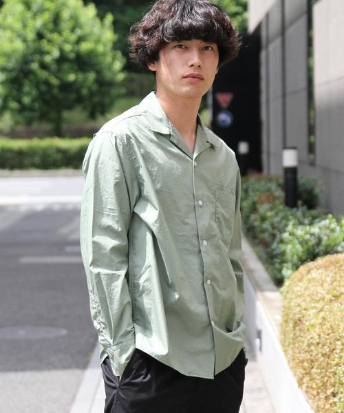 coen（コーエン）の「タイプライターロングスリーブオープンカラーシャツ（シャツ/ブラウス・メンズ・ライトピンク/オリーブ/ブラック・SMALL/MEDIUM/LARGE）」の8枚目の写真