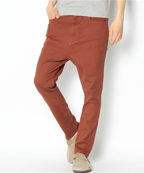 WEGO（ウィゴー）の「ストレッチツイルサルエルスキニーパンツ（チノパンツ・メンズ・ブラック/ターコイズブルー/マスタード/レッド/ブラウン・MEDIUM/LARGE）」の2枚目の写真