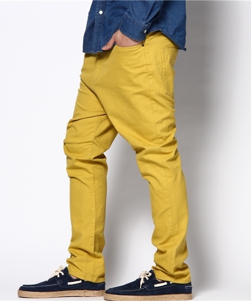 WEGO（ウィゴー）の「ストレッチツイルサルエルスキニーパンツ（チノパンツ・メンズ・ブラック/ターコイズブルー/マスタード/レッド/ブラウン・MEDIUM/LARGE）」の6枚目の写真